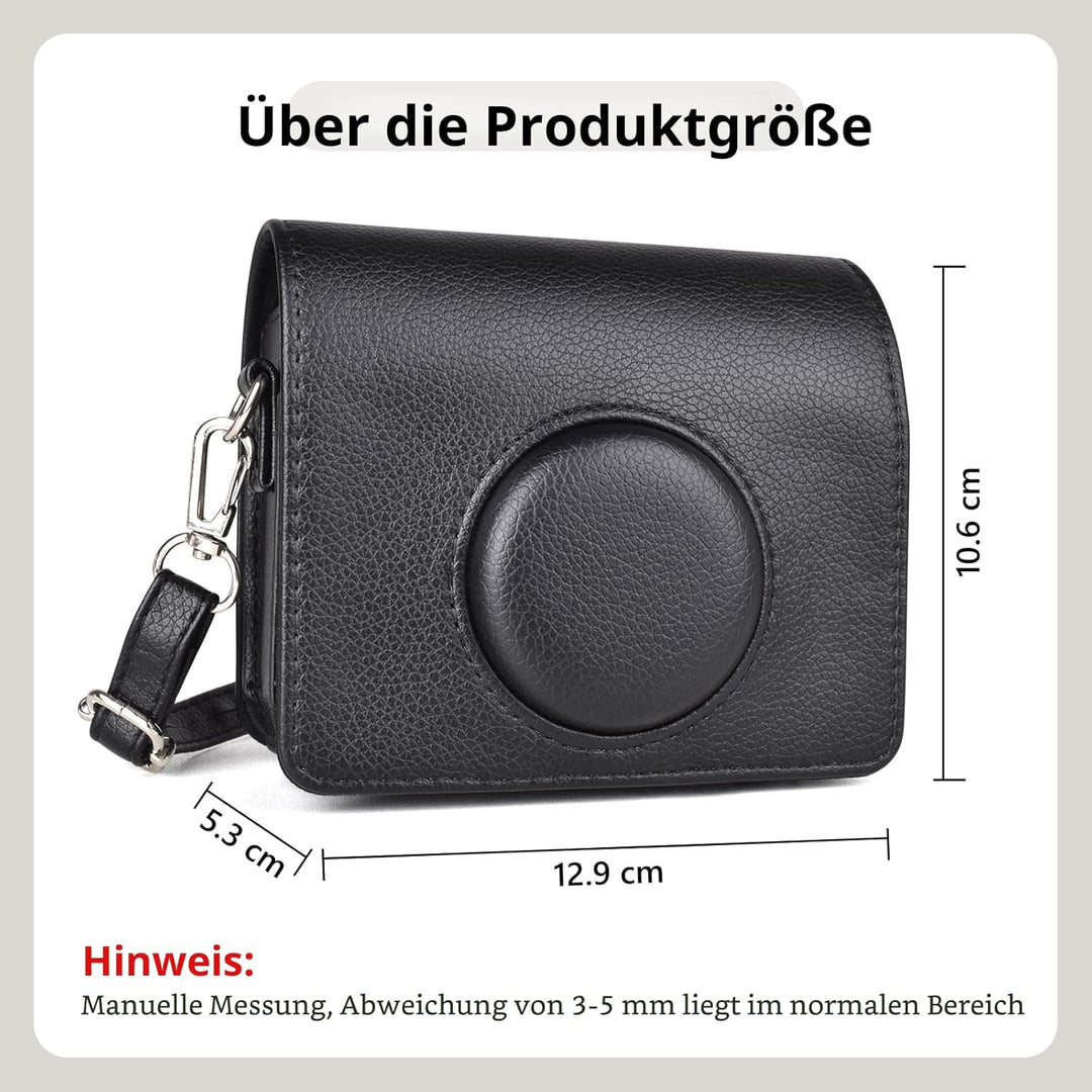 MUZIRI KINOKOO Mini EVO Hülle Kompatibel für Fuji Instax Mini EVO Instant Camera mit PU Leder Lychee