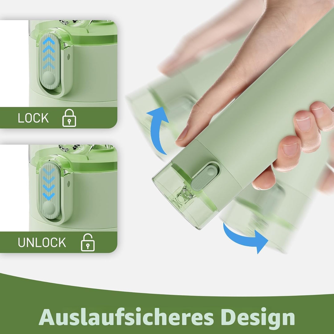 Trinkflasche Klein 270ml mit Strohhalm aus Edelstahl, Einhand-Bedienung, 100% Auslaufsicher, Ultra-K