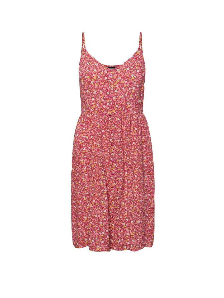 PIECES Female Träger-Midikleid PCTALA S Beetroot Purple/Aop:small Flower, S Beetroot Purple/Aop:smal