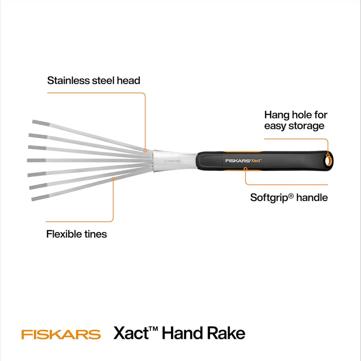 Fiskars 315520-1001 Xact Gartenrechen, Stahl Rake, Rake