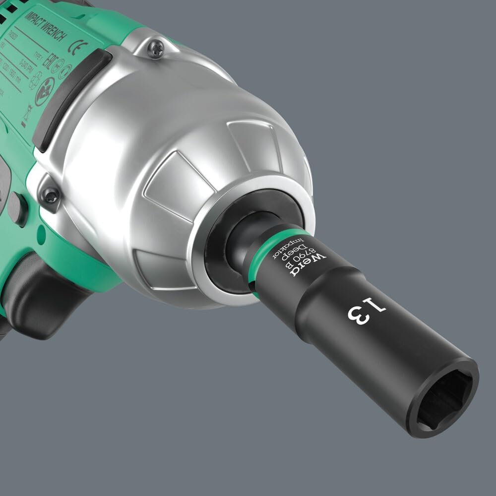 Wera 05005560001 8790 B Impaktor Deep Steckschlüsseleinsatz mit 3/8"-Antrieb, 19 x 63 mm 19 x 63 mm