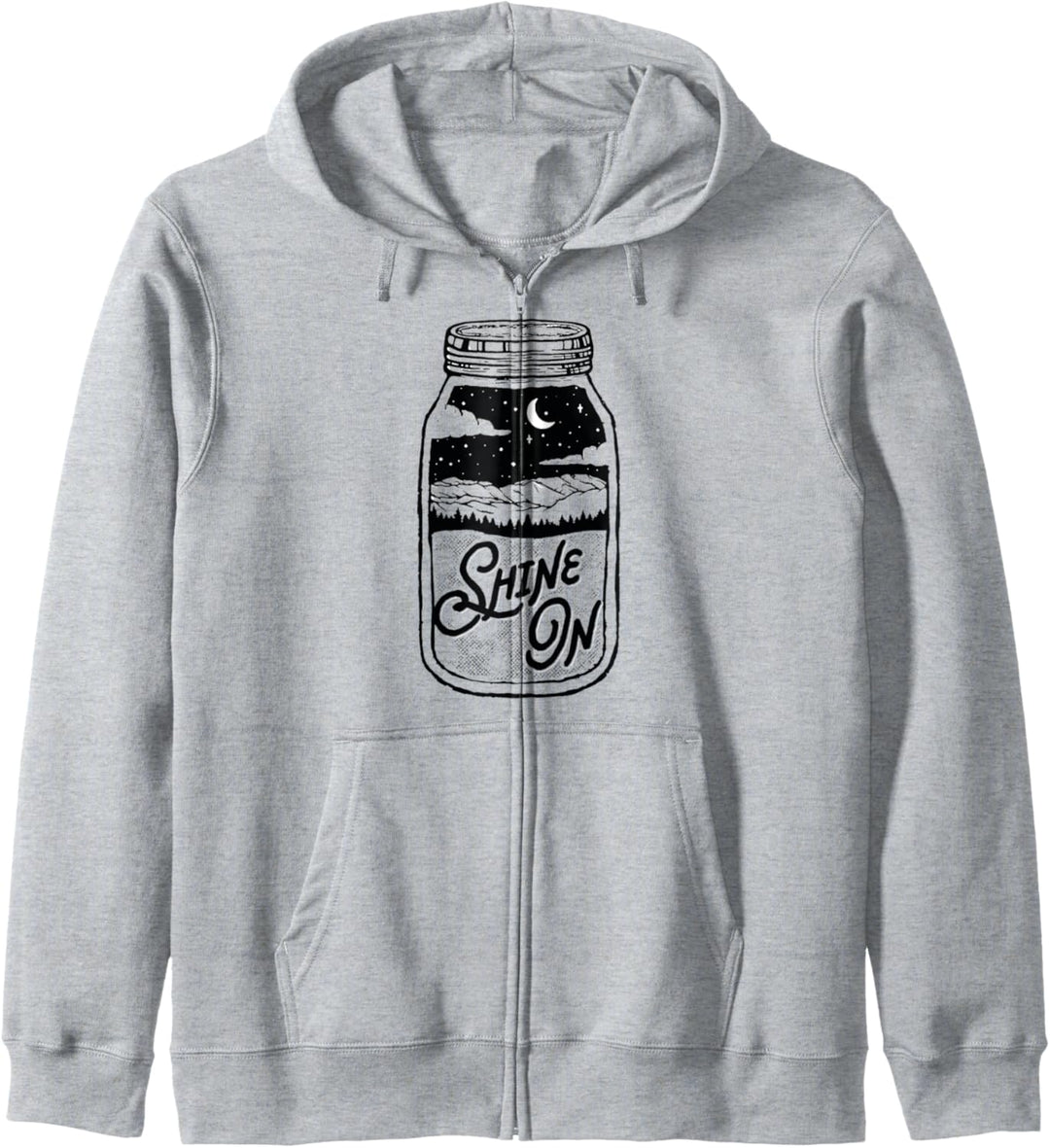 Shine On! Moonshine Lover Jar Design Moon & Mountains Kapuzenjacke