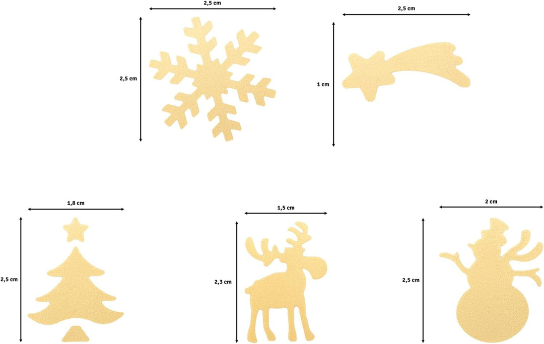 Vaessen Creative Stanzer Set - Motivstanzer - Weihnachten - 5 Stück - Tonpapier und Bastelmaterial b