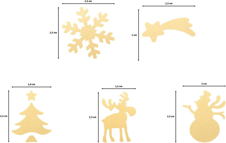 Vaessen Creative Stanzer Set - Motivstanzer - Weihnachten - 5 Stück - Tonpapier und Bastelmaterial b