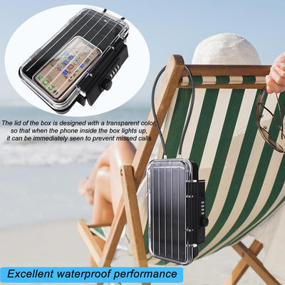 NBYT Tragbarer Safe, Spardose, Strandsafe, Strand-Wertsachensafe, Code änderbar, abnehmbares Drahtse