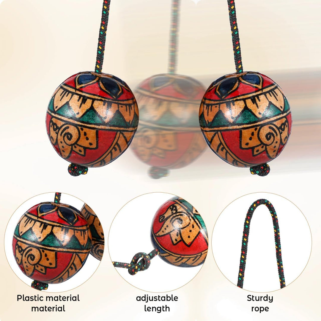 VICASKY Aslatua, Hölzerne Rhythmuskugel, Afrikanische Doppelkürbis-perkussion, Traditionelles Handin