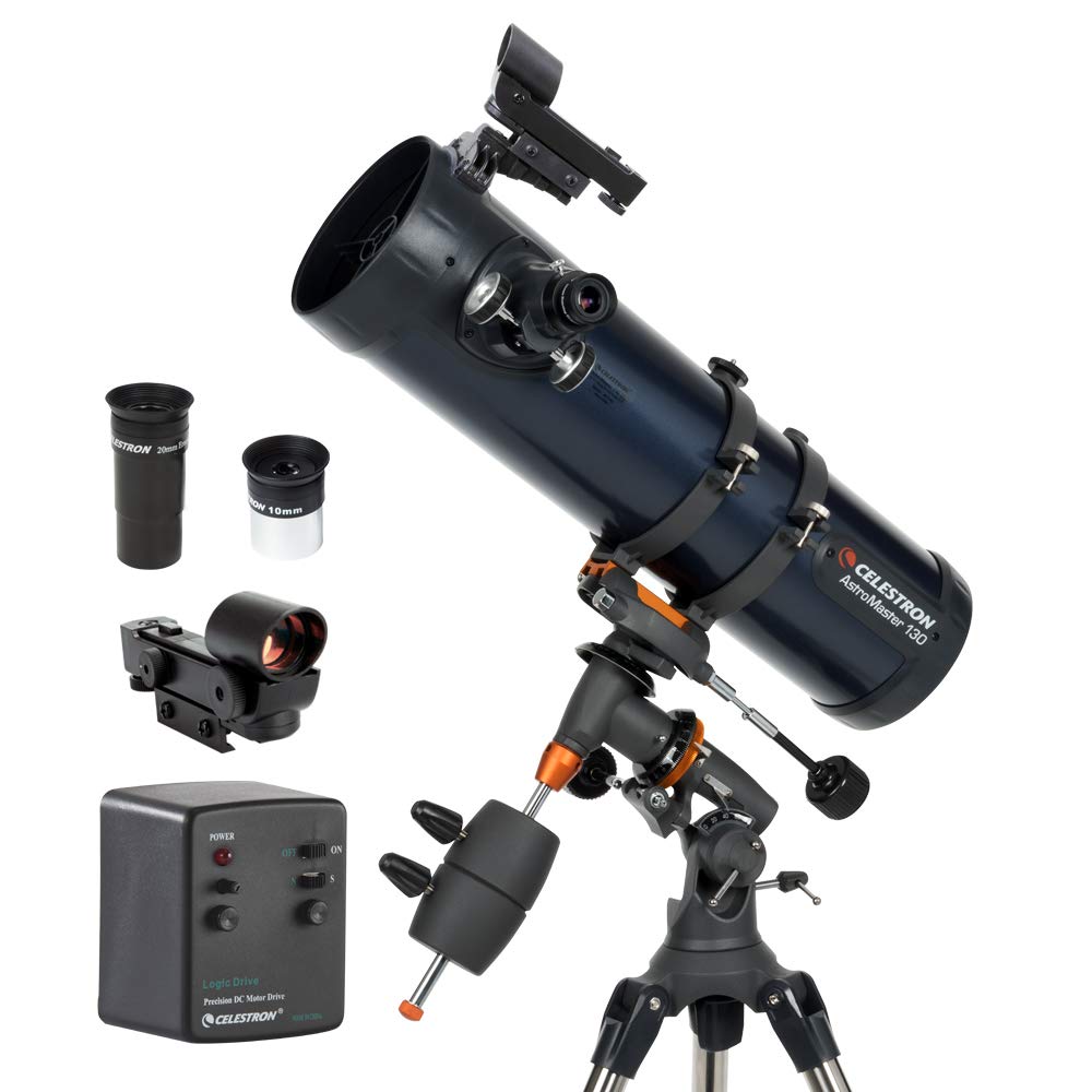 Celestron 31051 AstroMaster 130EQ motorbetriebenes Newtonsches Spiegelteleskop, Dunkelblau Astromast