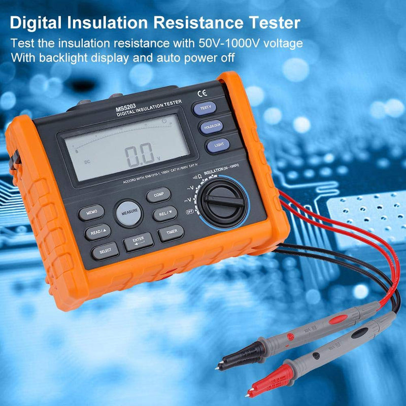 Isolationswiderstandsprüfer MS5203 Digital- und Analoganzeige 50-1000 V Isolationswiderstandsprüfger