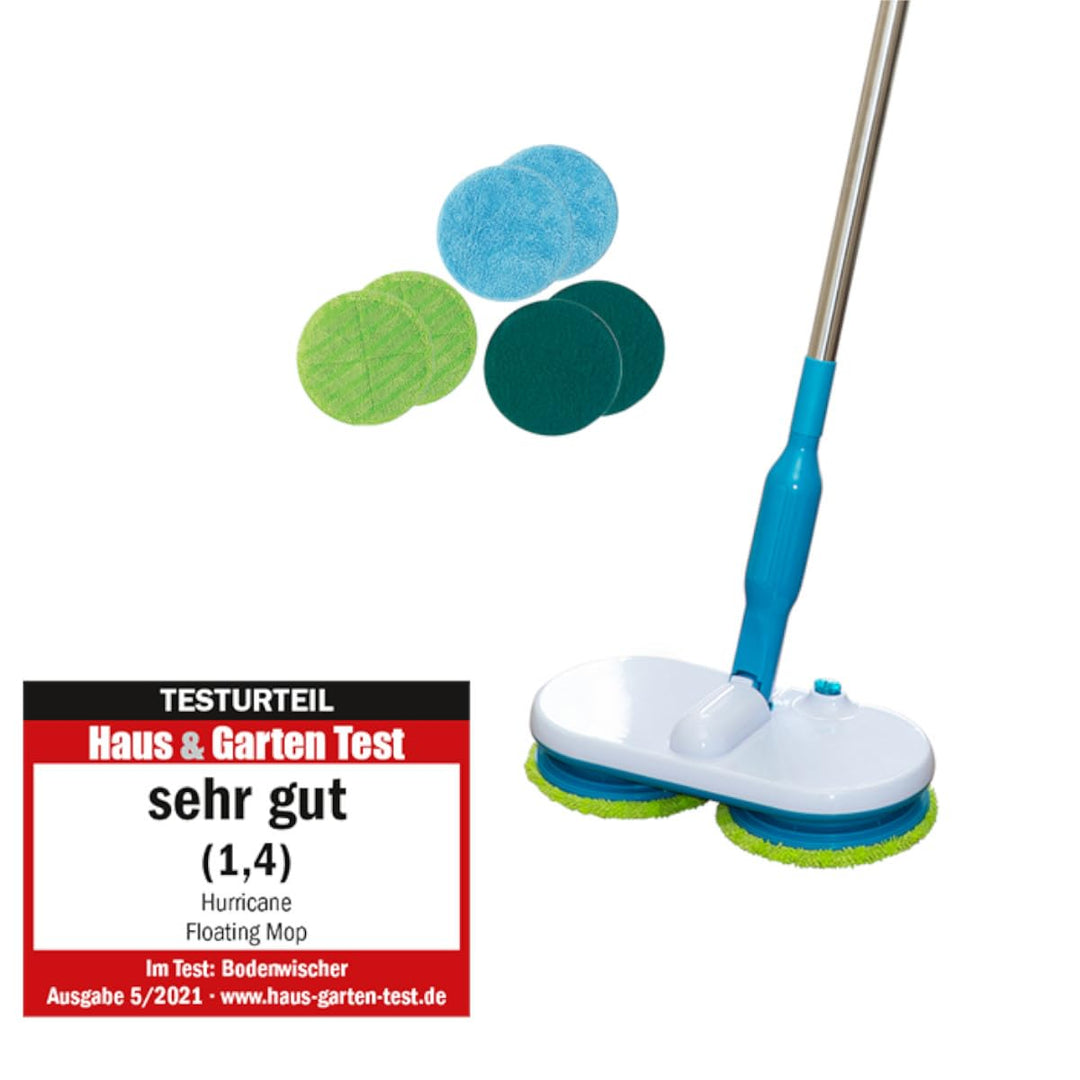 Hurricane Floating Mop elektrischer Bodenwischer – Akku Wischer zum mühelosen Wischen, Schrubben und