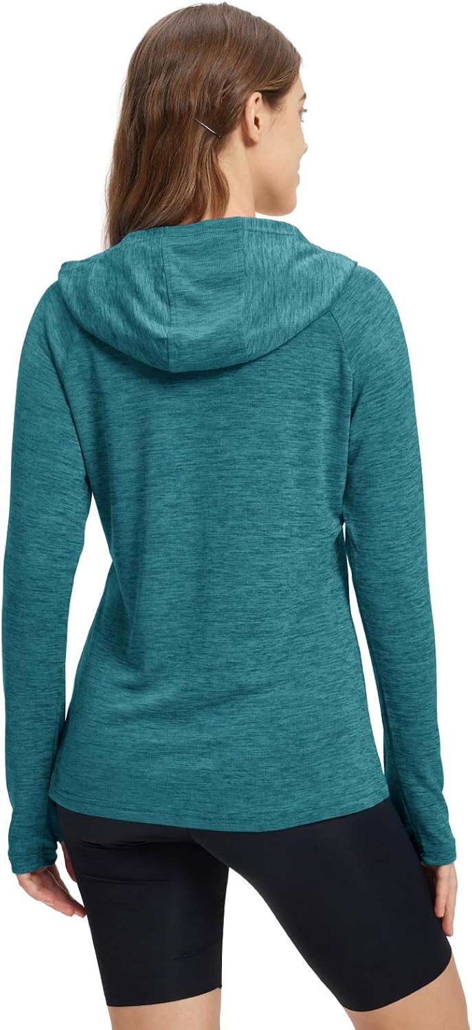 donhobo Damen Sport Shirt Langarm Laufshirt Pullover Sweatshirts Fitness Hoodies Running Yoga Tops m