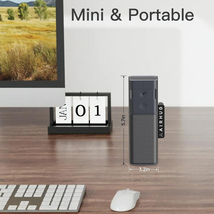 AIRHUG 3 in 1 1080P Webcam mit Mikrofon &amp; Lautsprecher, USB Kamera für Videokonferenzen/Online-Klass
