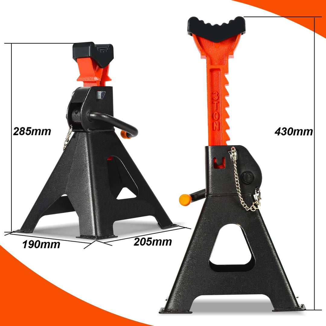 Jopassy 4X Unterstellbock 3T Tragfähigkeit｜Stützbock Höhenverstellbar 285-430mm｜Unterstellböcke Kfz
