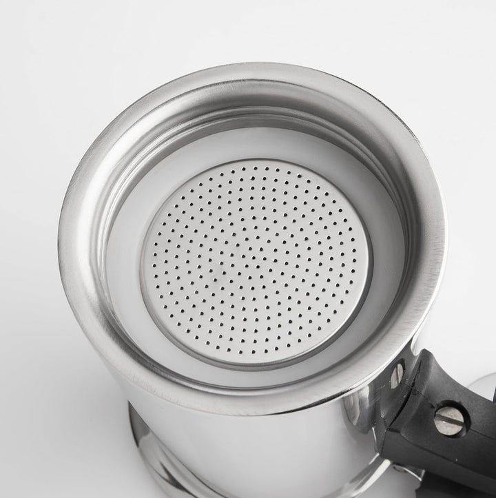Barazzoni La Caffettiera INOX Espressokocher, 6 Tassen, Edelstahl, Grau, 11.3x14.8x19.7 cm, 11.3x14.