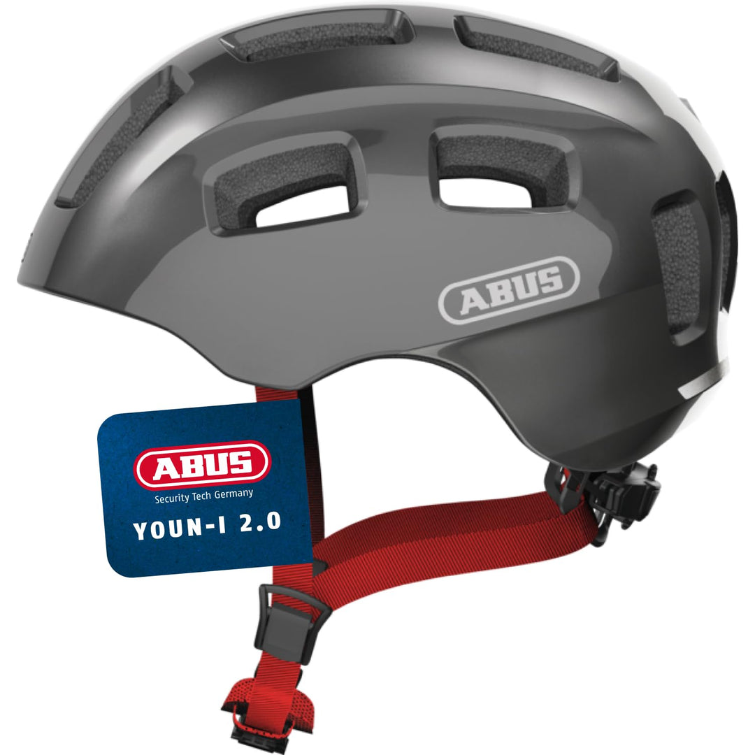 ABUS Fahrradhelm Youn-I 2.0 - mit Licht für Kinder, Jugendliche und junge Erwachsene - für Mädels un