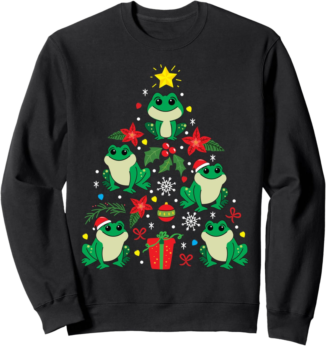 Frosch Weihnachten Lustiger Baum Geschenk Sweatshirt