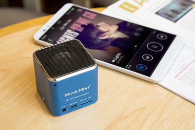 MusicMan mini Wireless Soundstation BT-X2 (MP3 Player, Bluetooth) blau Musicman BT-X2 Single Blau, M