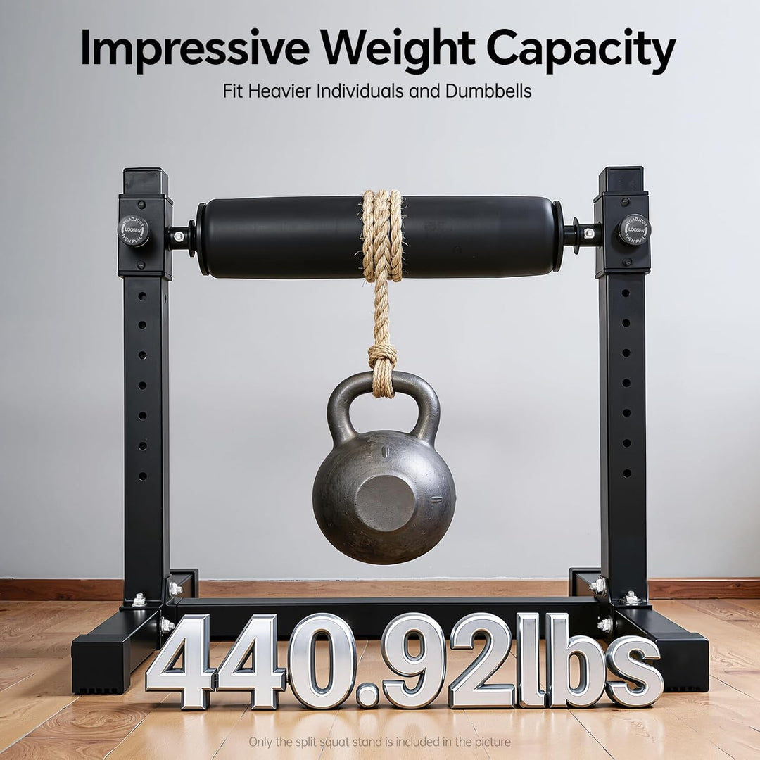 Bulgarian Split Squat Bracket mit 9 stufiger Höhenverstellung der Rollen | Einbein Kniebeuge Rollenh