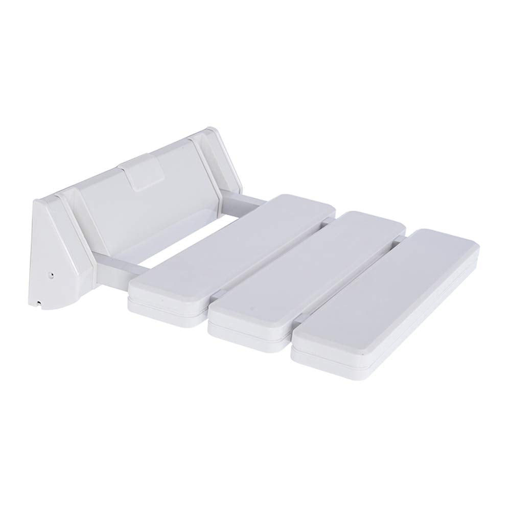 DXP Duschklappsitz Klappbar bis 130kg Platzsparender Duschsitz Klappsitz für Bad Wandmontage Weiss J