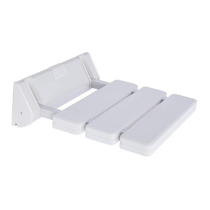 DXP Duschklappsitz Klappbar bis 130kg Platzsparender Duschsitz Klappsitz für Bad Wandmontage Weiss J