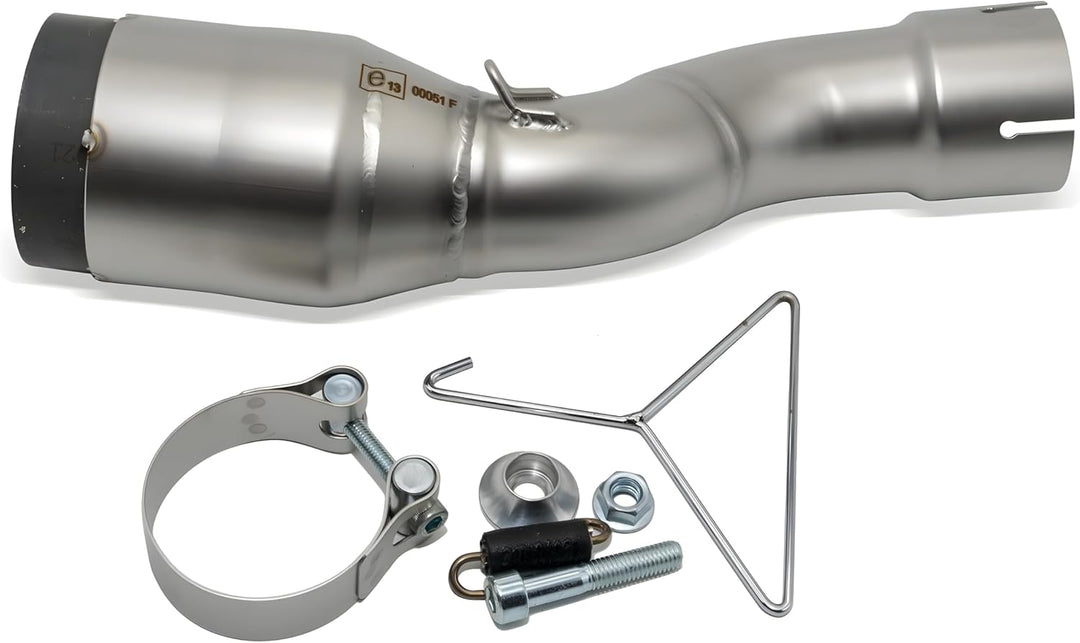 Endschalldämpfer/Auspuffanlage LeoVince SLIP-ON SBK EVO, Edelstahl schwarz, Carbon Kappe, mit Zulass