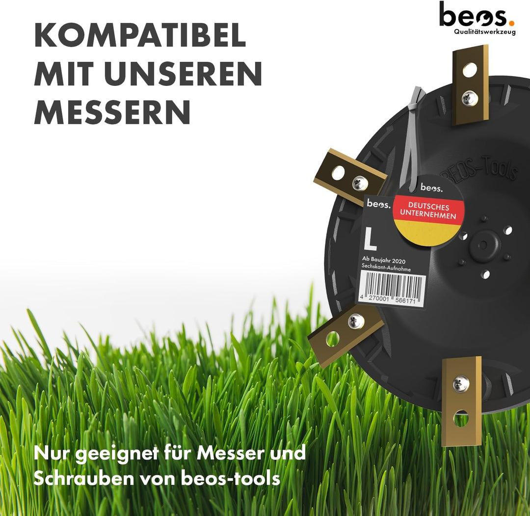 BEOS® Premium Mähroboter Tuning-Messerteller für 6X Klingen - glasfaserverstärkte Messerscheibe - Ra