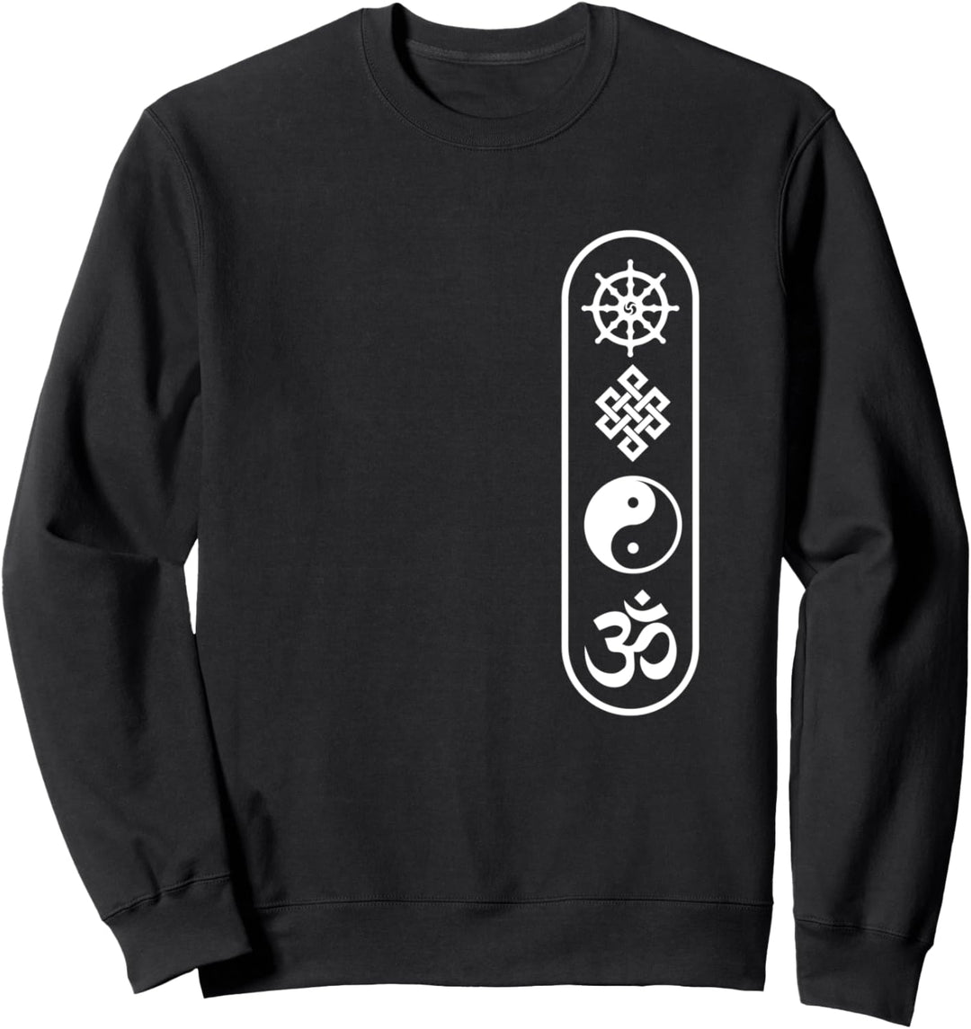 Dharmachakra Rad - Om Zeichen - Yin Yang - Endloser Knoten Sweatshirt