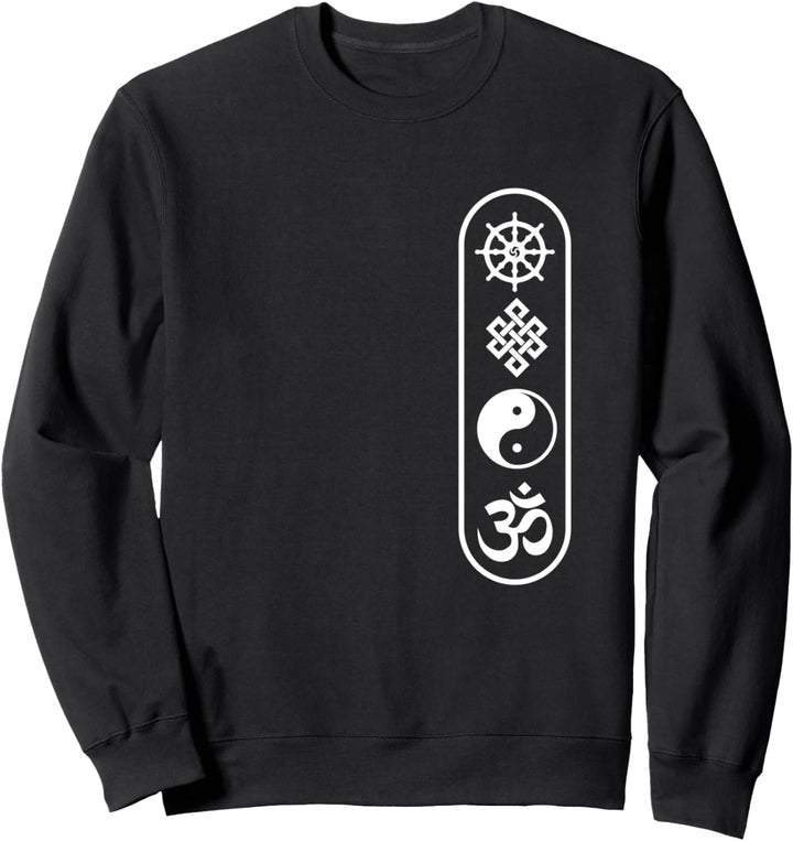 Dharmachakra Rad - Om Zeichen - Yin Yang - Endloser Knoten Sweatshirt