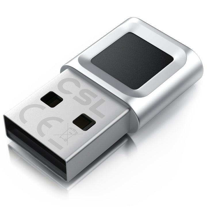 CSL - USB Fingerabdrucksensor für PC - Fingerprint Key - bis zu 10 IDs – kompatibel mit Windows 11 –