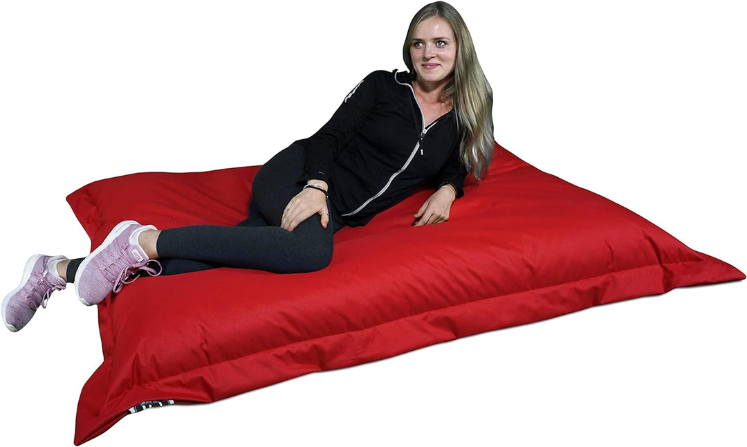 PATCH HOME Orginal Premium Gaming Sitzsack Sitzkissen für In & Outdoor Fertig befüllt in 3 Grössen &