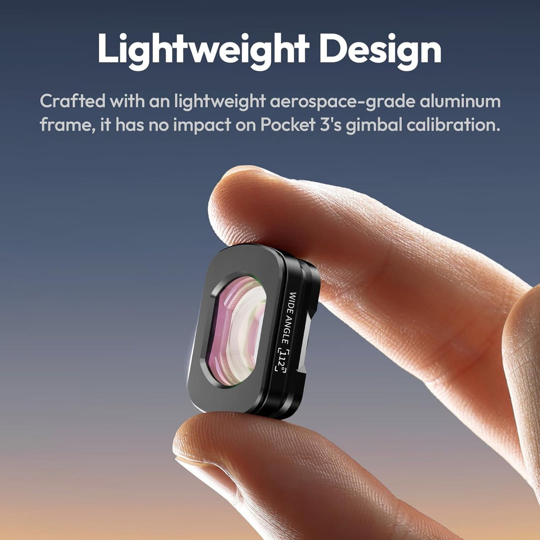 ULANZI F35 Pocket 3 Weitwinkelobjektiv, 112° Weitwinkelobjektiv kompatibel mit DJI Osmo Pocket 3 Zub