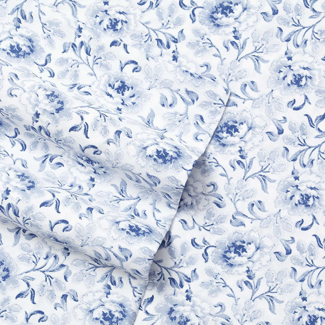 Laura Ashley Home – Queen-Bettlaken, weiches Satin-Baumwoll-Bettwäsche-Set – elegant, glatt und atmu