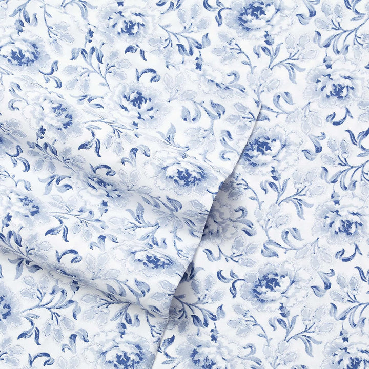 Laura Ashley Home – Queen-Bettlaken, weiches Satin-Baumwoll-Bettwäsche-Set – elegant, glatt und atmu