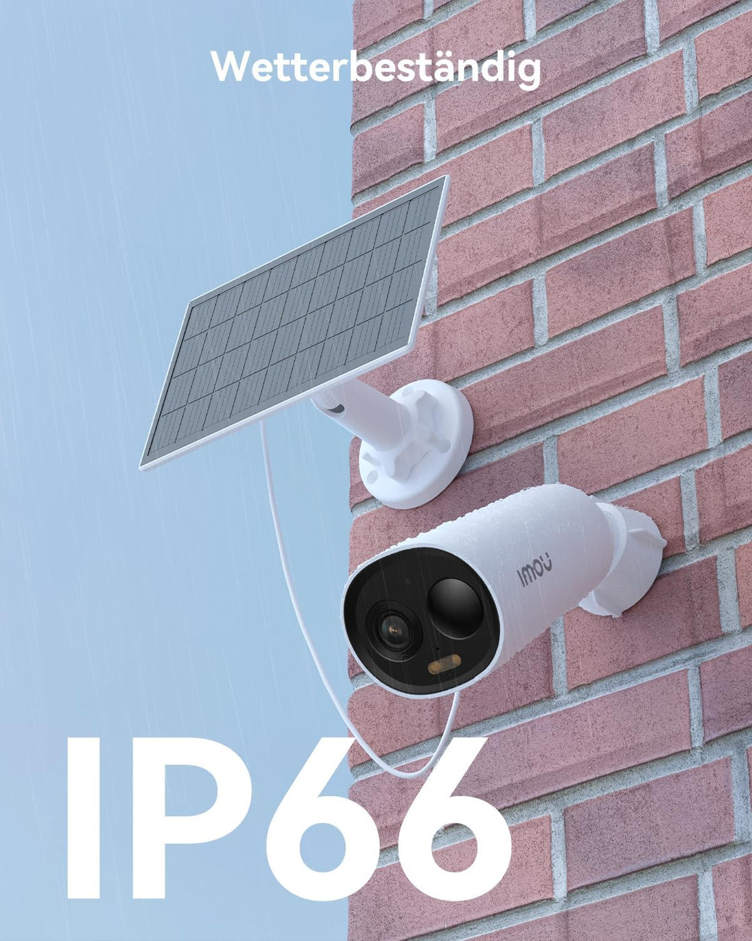 Imou 2K Überwachungskamera Aussen Solar Akku WLAN Kamera Überwachung Aussen mit Farbnachtsicht, PIR+