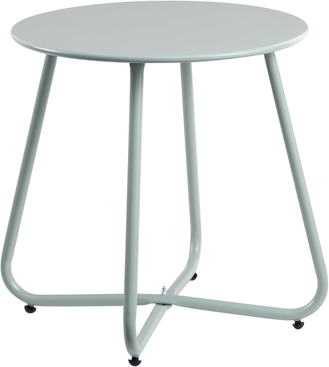 HollyHOME Beistelltisch Outdoor Balkontisch Klein Gartentisch Rund Beistelltisch Metall Wetterfest L