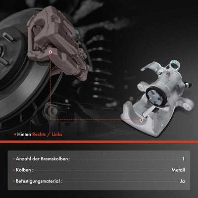 Frankberg Bremssystem Bremssattel Bremszangen Hintenachse Links Rechts Kompatibel mit Astra G Cabrio