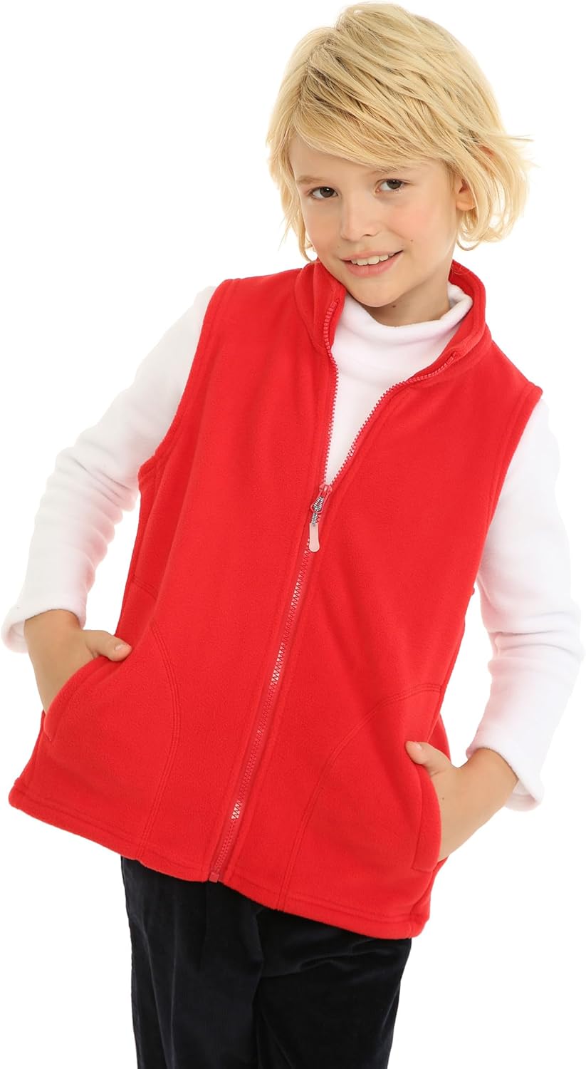 Mud Kingdom Jungen Weste Fleece Einfarbig 3 Jahre Rose Rot, 3 Jahre Rose Rot