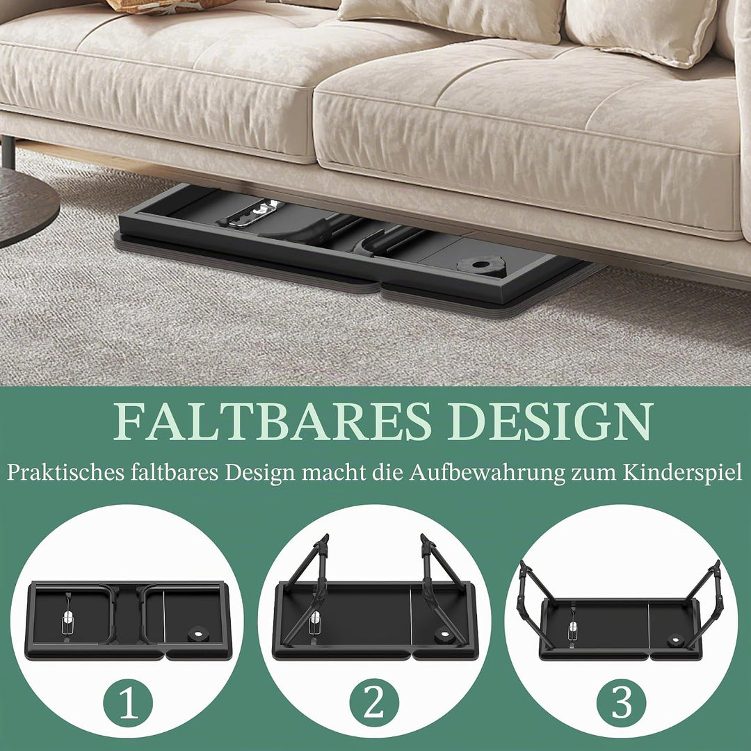 Soontrans Laptoptisch 63x27x33CM, Laptop Tisch mit Winkelverstellbar und Cup Slot, MDF, Betttisch mi