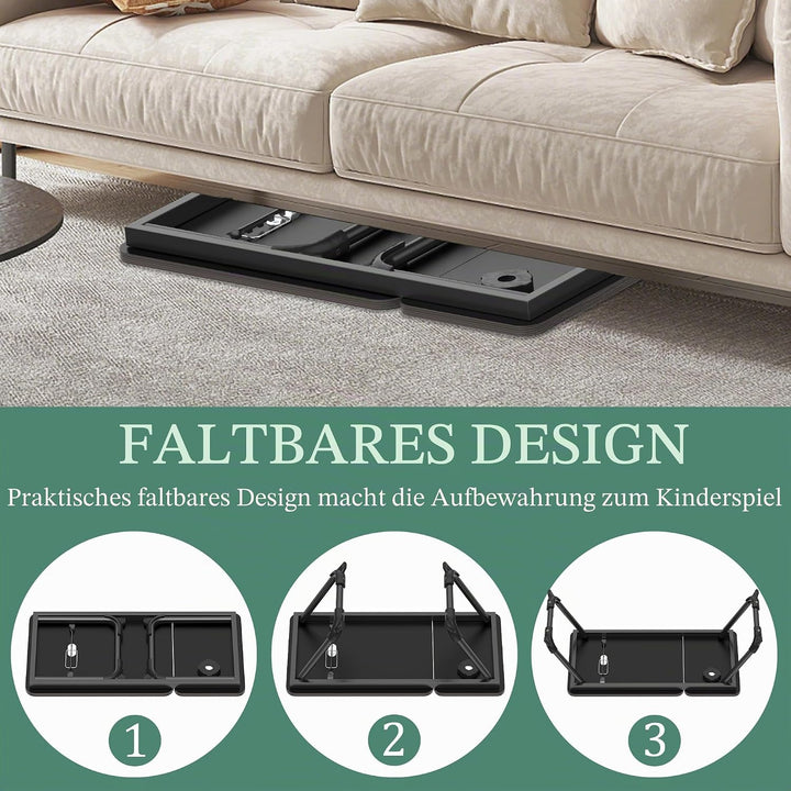 Soontrans Laptoptisch 63x27x33CM, Laptop Tisch mit Winkelverstellbar und Cup Slot, MDF, Betttisch mi