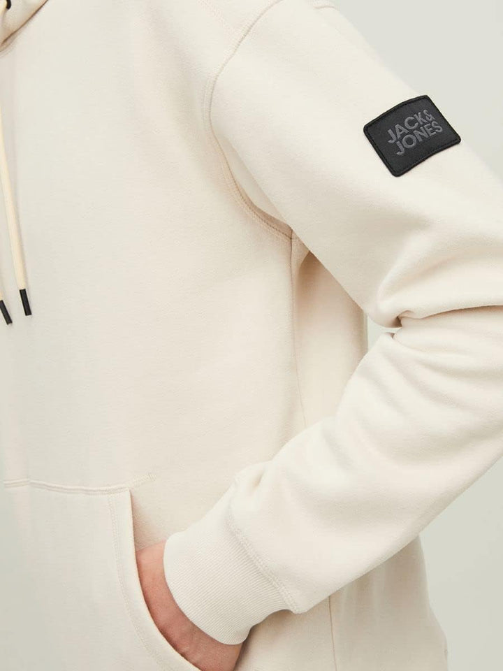JACK & JONES Herren Jcoclassic Waffle Sweat Hood Noos Kapuzenpullover S Moonbeam/Fit:relaxed, S Moon