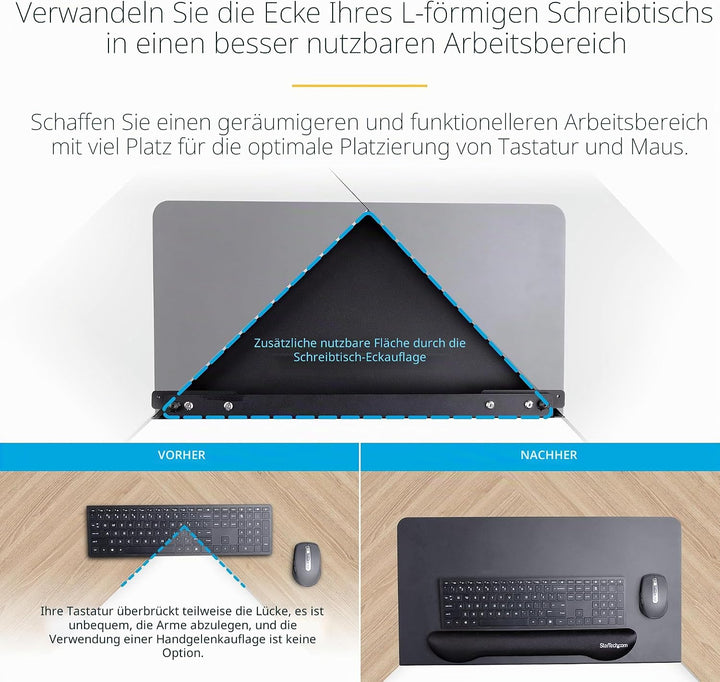 StarTech.com UNDER DESK KEYBOARD TRAY HEIGHT ADJUSTABLE W Eckhülle, Eckhülle
