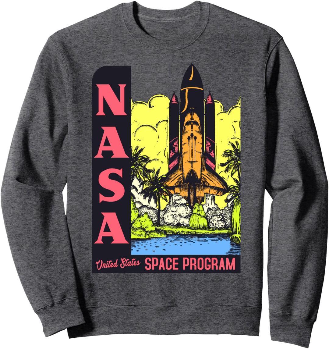 NASA Neon Rocket Launch Sweatshirt
