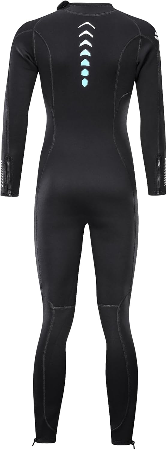 ZCCO Ultra-Stretch-Neoprenanzug, 3 mm, Frontreissverschluss, Ganzkörper-Tauchanzug, einteilig, für M