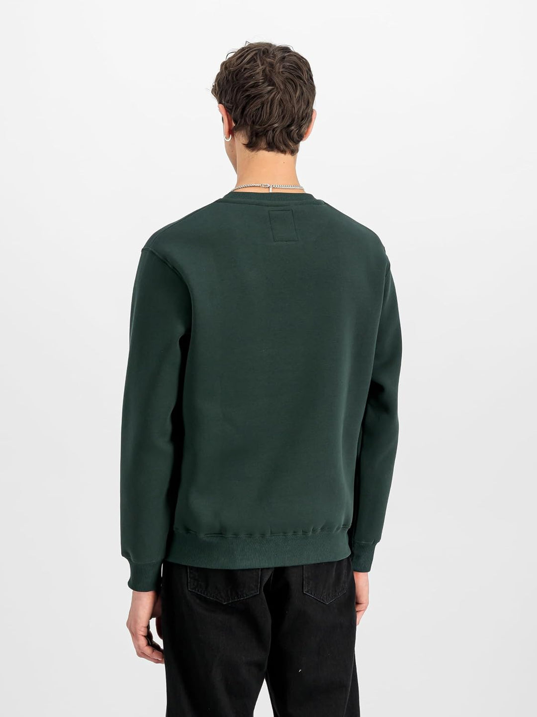 Alpha Industries Herren Basic Big Logo Sweatshirt XXS Dark Petrol, XXS Dark Petrol