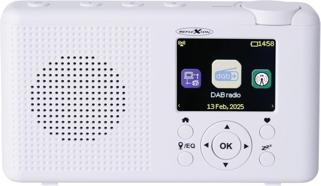 Reflexion TRA-23INT Tragbares DAB- und Internetradio mit Radio und Akku(UKW, DAB, DAB+, RDS, Farbdis