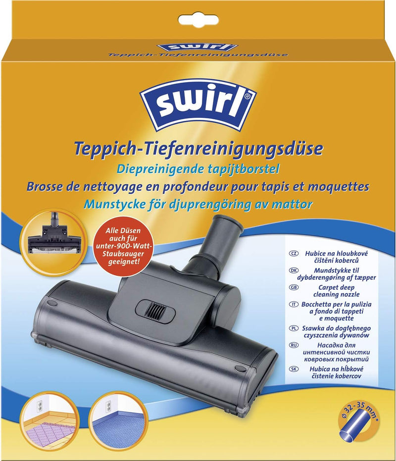 Swirl Teppich-Tiefenreinigungsdüse, Staubsaugerdüse mit rotierender Bürstenwalze, 32mm-35mm, Passend