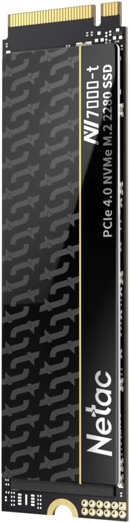 Netac NV7000-t 2 TB M.2 NVMe SSD, 2 TB, PCIe 4.0, 7.300 MB/s Lesen, 6.700 MB/s Schreiben, Internes S