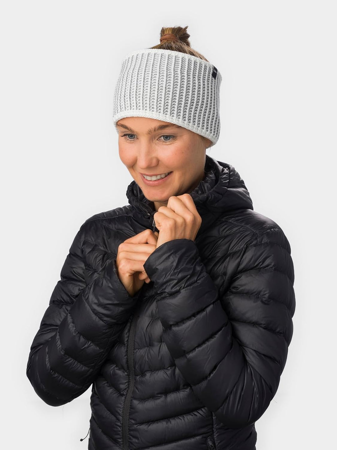 Eisbär Stirnband Herren & Damen Sorrak weiss - Merino Headband Unisex mit Fleece schützt vor Kälte u