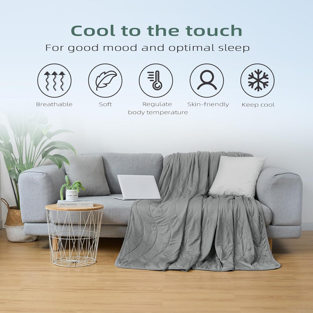 Laneetal Kühldecke leichte Sommerdecke mit Arc-Chill Q-Max > 0,45 Kühlfasern selbstkühlende Decke fü