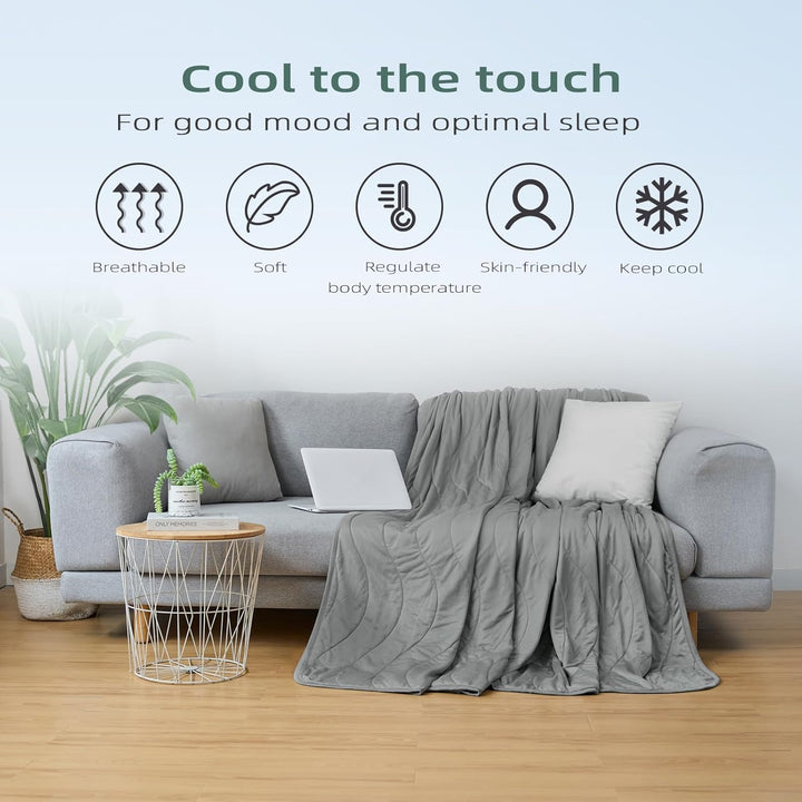 Laneetal Kühldecke leichte Sommerdecke mit Arc-Chill Q-Max > 0,45 Kühlfasern selbstkühlende Decke fü