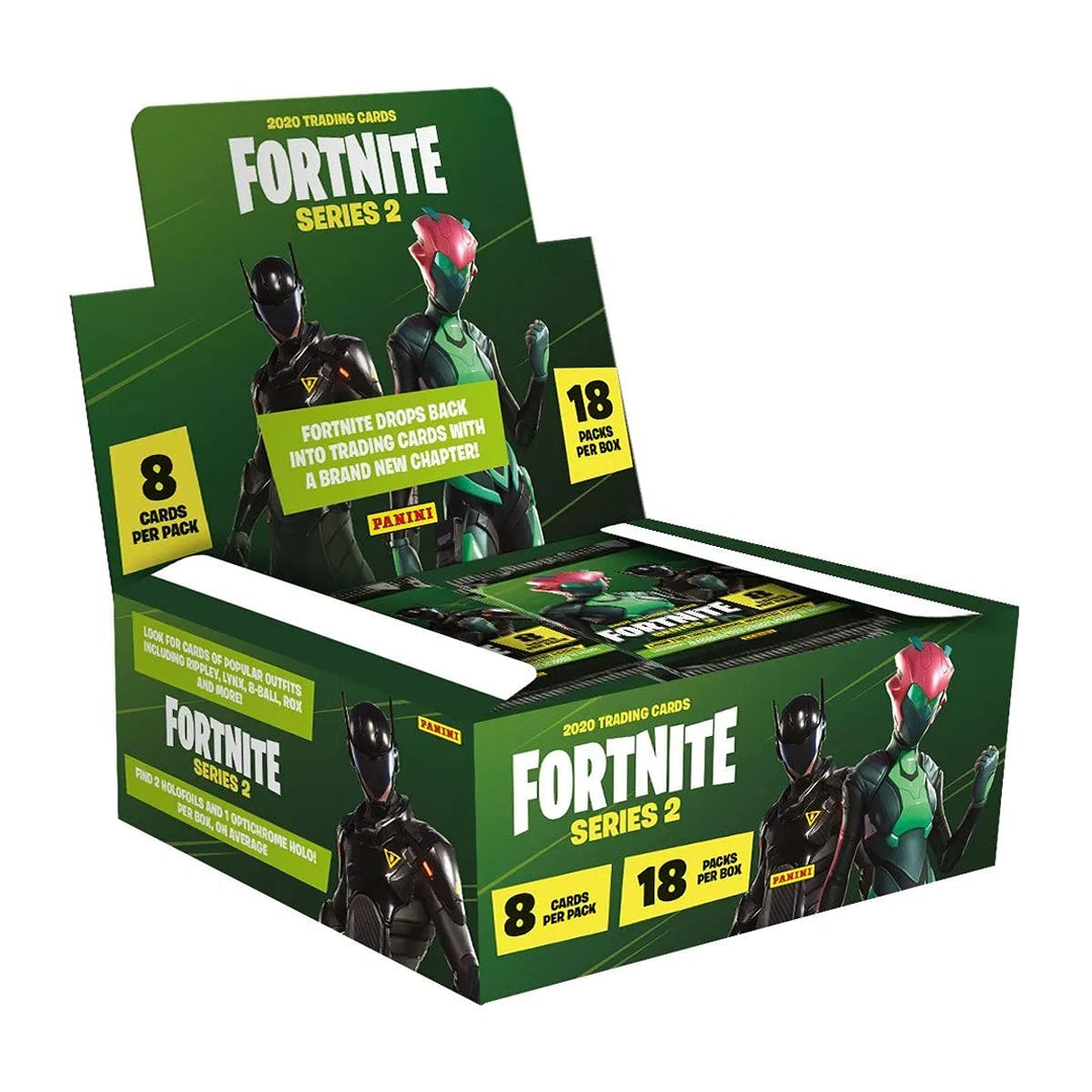 Fortnite Trading Card Series 2 Box DA 18 Bustine Briefumschläge, Grün (Panini Spanien)